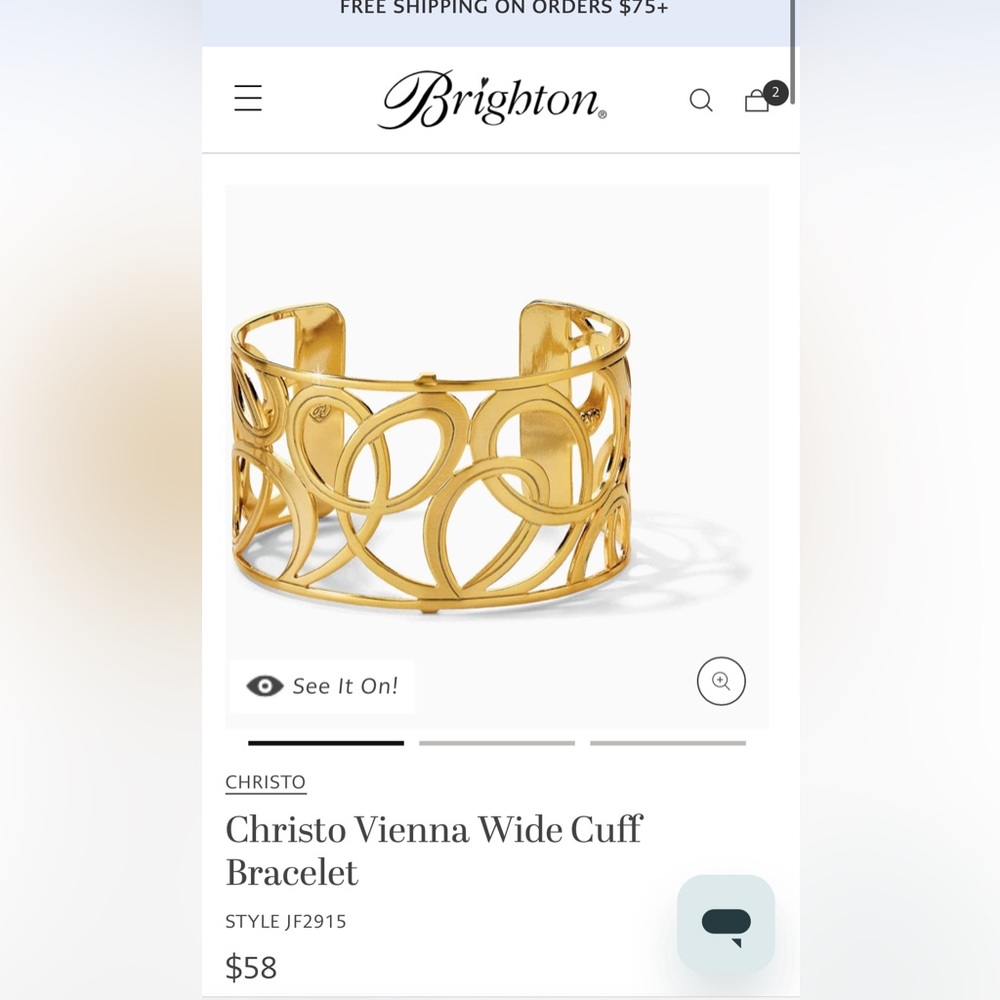 Brighton Christo Vienna Cuff Gold Bracelet